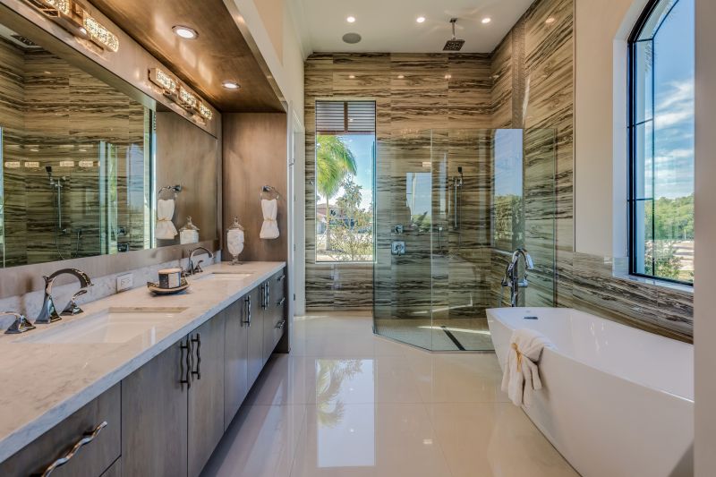 Luxury Bathtub and Modern Vanity